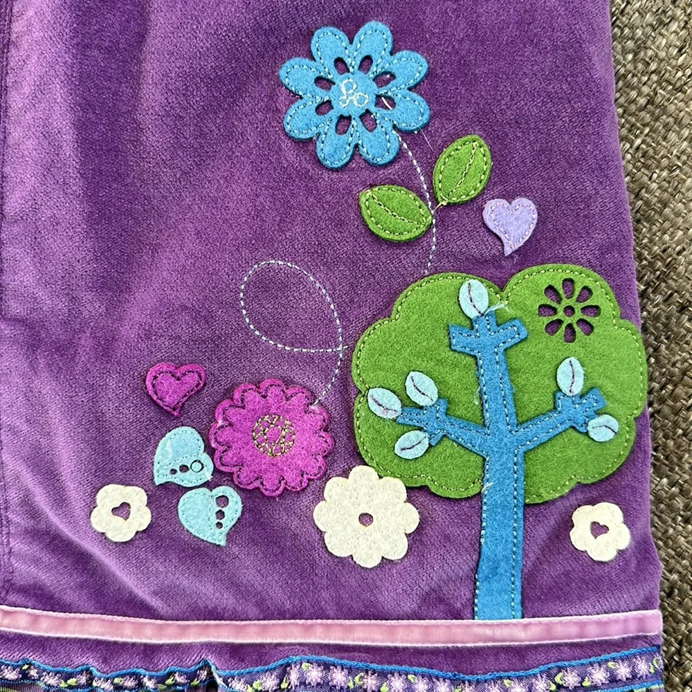 The Children’s Place Stretch Girls Purple Jumper Dress and White Long Sleeve 3T